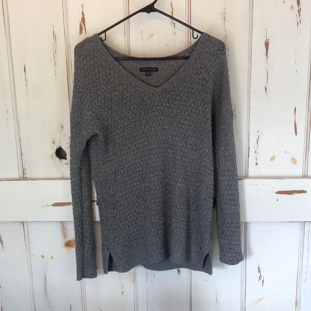 Gray Small American Eagle Sweater